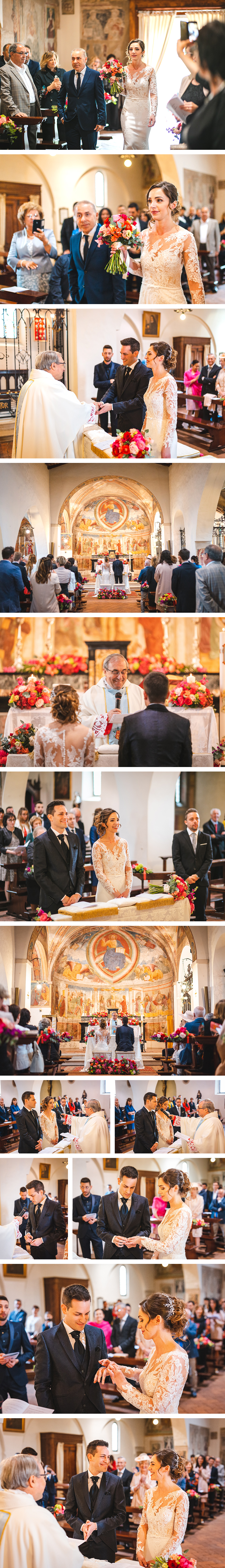 Sposi nella chiesa di S. Stefano a Rovato per il loro matrimonio